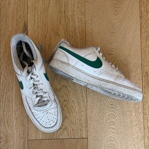 Nike Court Men's White Sneakers with Green Accents